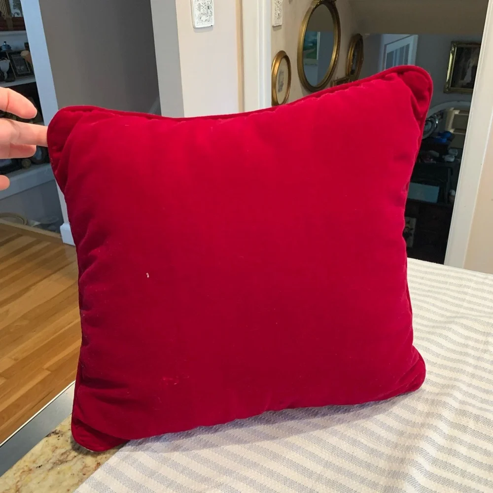 Vintage Needlepoint Christmas pillow